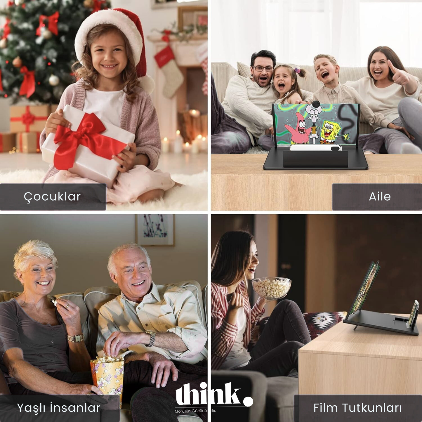 Think 12" Taşınabilir Telefon Ekran Büyütücü